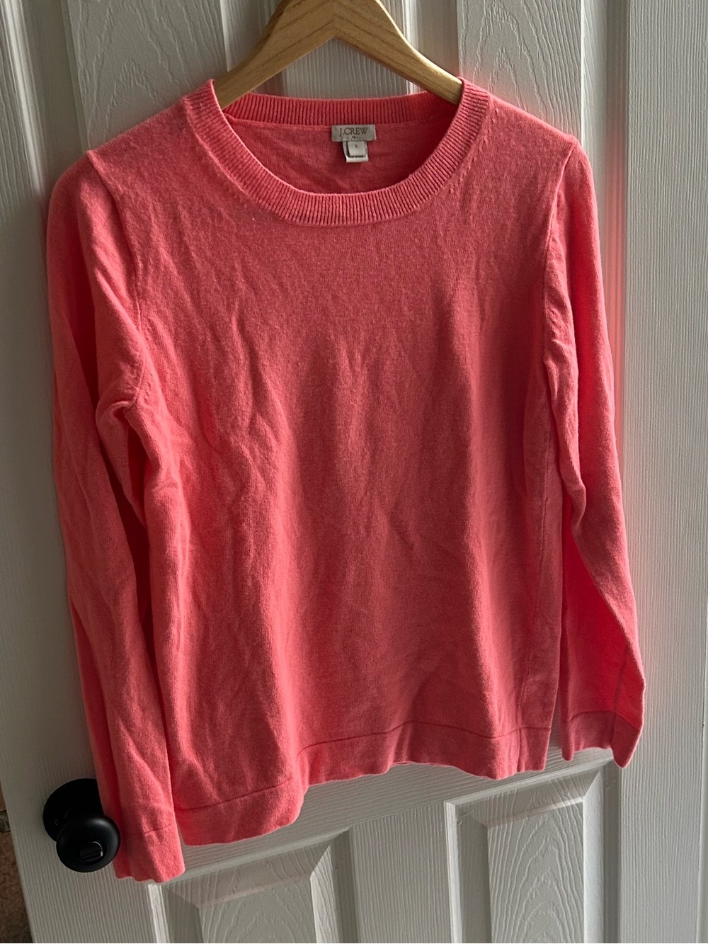 J. Crew Coral-Pink Lightweight Knit Sweater